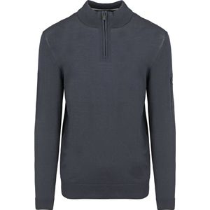 Suitable - Half Zip Trui - Blauw - 65% Viscose 35% Nylon