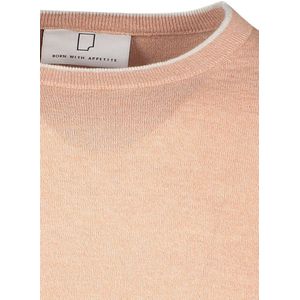 Born With Appetite - Trui - Oranje - Linnen/Katoen - Ronde Hals