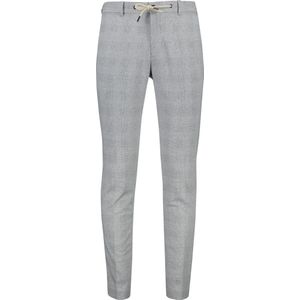 Born With Appetite - Chino Broek - Grijs - Ruitpatroon - Elastische Band