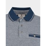 Bos Polo korte mouw Blauw Oxan Polo Oxford 23108OX46BO 267 dark denim