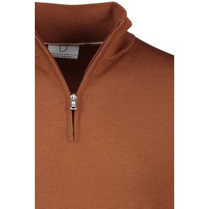 Born With Appetite - Halfzip Trui - Bruin - 100% Merinowol