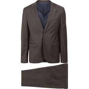 Suitable Kostuum Strato Wol Bruin