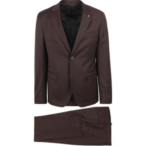 Suitable Kostuum Strato Wol Bordeaux