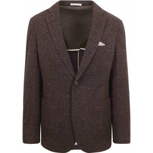 Suitable Colbert Fame Pied de Poule Bruin - Maat 50 - Heren blazer
