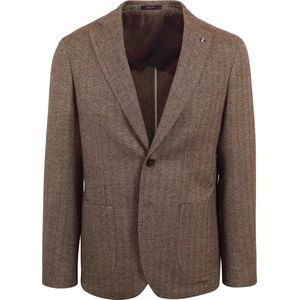 Suitable - Colbert Lugano - Bruin - Heren Blazer - Modern-fit - 100% Wol