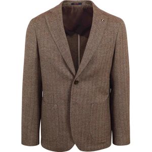 Suitable - Colbert Lugano - Bruin - Heren Blazer - Modern-fit - 100% Wol