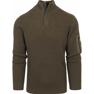 Suitable - Half Zip Trui - Donkergroen - Schipperstrui