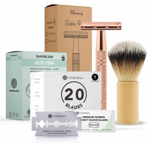 Bamboozy - Safety Razor - Rosé Goud - Aluminium - Compleet Starterspakket