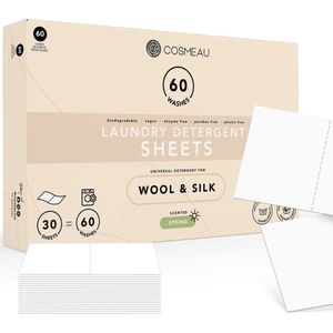 Cosmeau - Wasstrips - Wol & Zijde - 30 Stuks - Biologisch Afbreekbaar