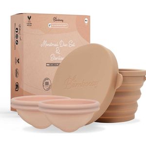 Bamboozy - Menstruatie Disc Starter Set - 2 Period Discs - Sterilizer - Opbergzakje