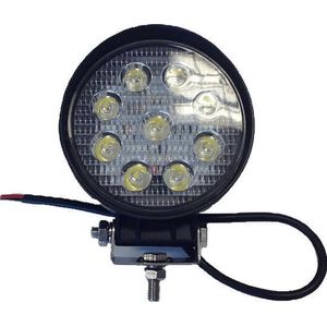 Werklamp rond Led 10-30V DC 1800 Lumen IP68 9x3w
