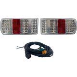 LED - Verlichtingsset - Achterlichten - 12V - Inclusief 7 Meter Kabel en Stekkers