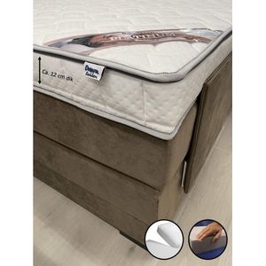 Splitopper 180x220 - Platinum - 12 cm dik - Bamboo Hoes - Hybride Schuim - Topdekmatras