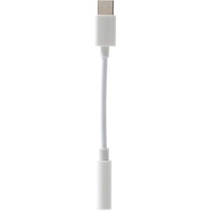 Peachy Universele USB-C naar AUX headphone jack ingang audio kabel dongle - Wit