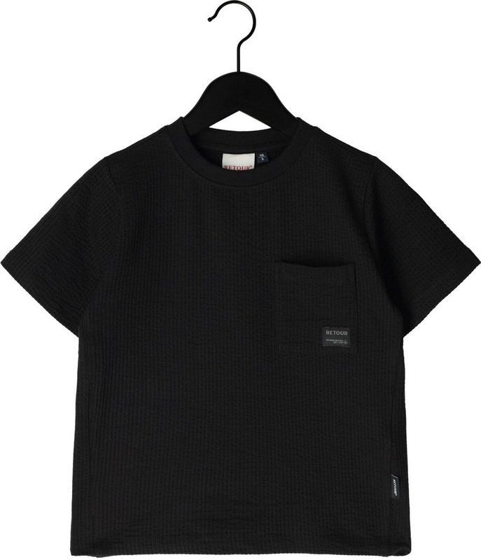 Retour Jeans - T-shirt - Zwart - Katoen/Elastaan - Korte Mouwen