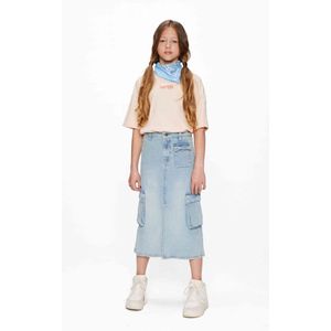 Retour - Jeans Rok - Lichte Denim - Stretchdenim - Verstelbare Taille, Cargozakken