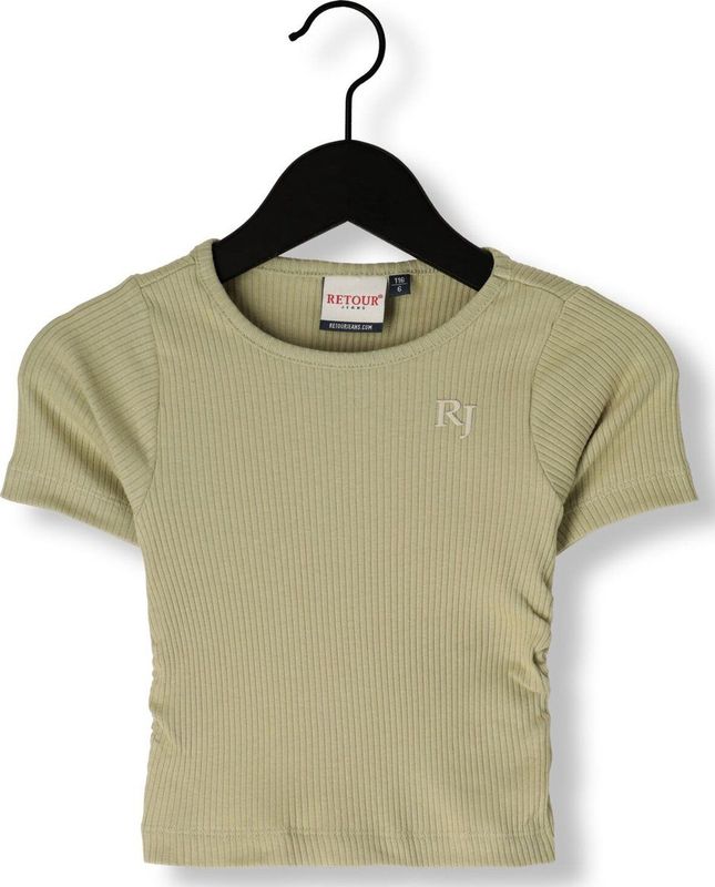 Retour Jeans - T-shirt - Zachtgroen - Katoen - Korte Mouwen