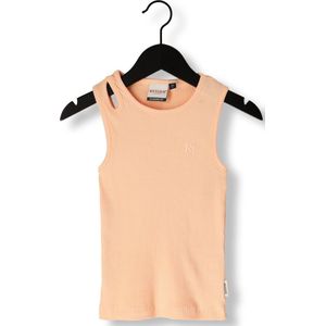 Retour Jeans mouwloze top roze rib gebreid