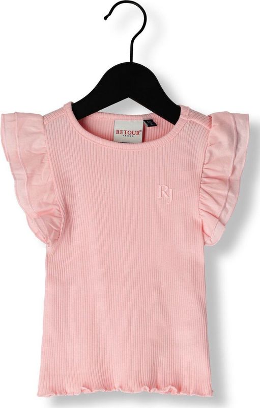 Retour Jeans - T-shirt - Lichtroze - Rib Gebreid