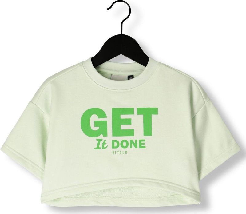 Retour Jeans - Frances - Sweater - Katoen/Polyester - Ronde Hals, Korte Mouwen