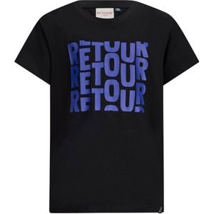 Retour Jeans - T-shirt - Zwart - 100% Katoen