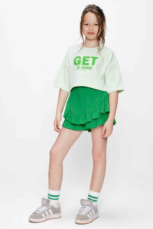 Retour Broekrok Groen - Effen