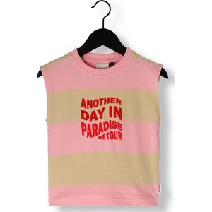 Retour Jeans - T-shirt - Roze/Beige - 100% Katoen - Ronde Hals Mouwloos