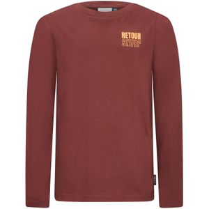 Retour Jeans - Shirt - Lichtoranje/Wijnrood - Lange Mouw