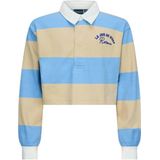 Retour Jeans - Hinde - Polo - Lichtblauw - Lange Mouwen - Cropped