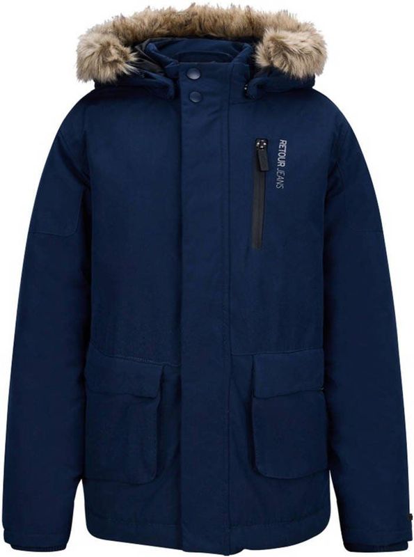 Retour Jeans - Winterjas - Met Capuchon - Afneembare Imitatiebontkraag