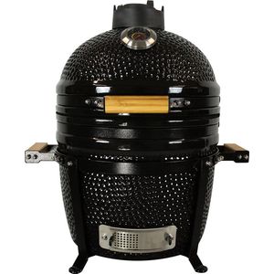 BluMill Kamado BBQ - Houtskoolbarbecue - 15 Inch - Grilloppervlak Ø 33 cm - Zwart