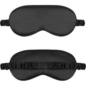 Slaapmasker Zijden Oogmasker Slaap Zwart - 100% Verduisterend