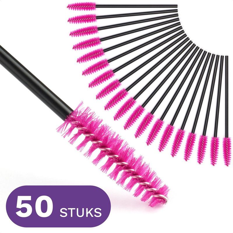 Wegwerp Wimperborsteltjes - voor Mascara, Wimpers en Wenkbrauw - Wenkbrauw borstel - 50 stuks