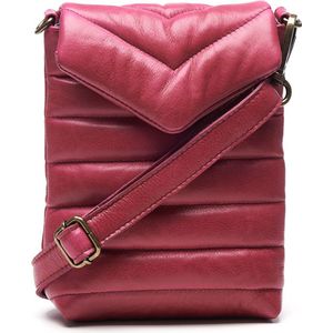 Chabo Bags - Venice Phone Bag - Telefoontasje - Crossoverbag - Leer - gewatteerd -padded -Roze