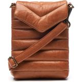 Chabo Bags - Venice Phone Bag - Telefoontasje - Crossoverbag - Leer - Gewatteerd -Padded - Bruin