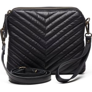 Chabo Bags - Venice Padded - Leer - Gewatteerd - Crossbody - Clutch - Zwart