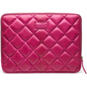 Chabo Bags Milano Padded Laptop Sleeve - Laptophoes - Leer- 15/16 inch Roze