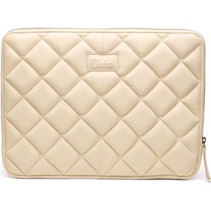 Chabo Bags Milano Padded Laptop Sleeve - Laptophoes - Leer- 15/16 inch Room wit