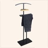 MISOU Dressboy - Kledingstandaard - Kledinghouder - Kledingbutler - Zwart - 114 cm - Bamboe en metaal