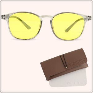 Montour Nachtbril - Auto - Rox - Vierkant Model - Grijs - Met Brillenhoes en -doek