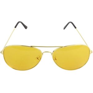 Orange85 Nachtbril - Pilotenbril - Unisex - Verbetert contrast - Goud - Zonnebrillen