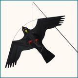 HIXA Vogelverjager - 7 Meter - Duivenverjager - Vogelverschrikker - Kraaien - Kite - Zwart - Nylon