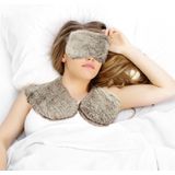 Marbeaux Kersenpitkussen Nek met Oogmasker - Pittenzak - Magnetron - Kruik - Warmtekussen - Polyester