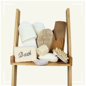 Marbeaux Badset - Verzorgingset - 30x30x6,5cm - Hout