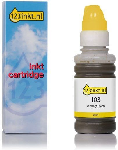123inkt - Epson 103 - Inktfles - Geel - 70 ml