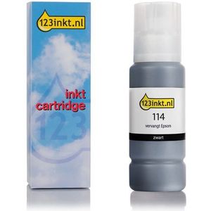 Inktcartridge Epson 114 inktfles pigment zwart (123inkt huismerk)