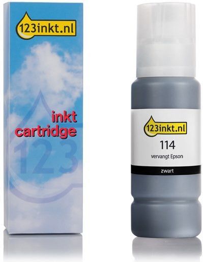 Inktfles - Zwart - 70 ml - Voor Epson Printers