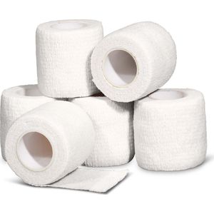 Gladiator Sports Ondertape Bandage - Sporttape - Sport bandage - 6 rollen - Wit