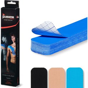 Gladiator Sports Kinesiotape Strips Kinesiologie Tape Sport stripsstuksx 5 Donker blauw
