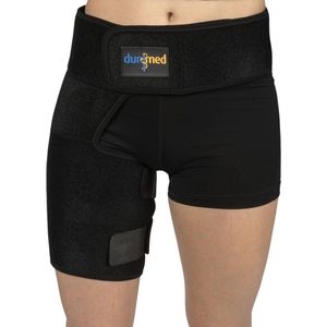 Dunimed Verstelbare Heupbrace - Dijbeen Compressie - Lies Brace - Hip Brace - Zwart - Maat S/M